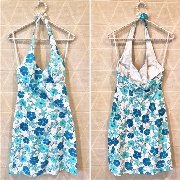 Lilly Pulitzer Dresses & Skirts - Lilly Pulitzer floral blue halter dress size 0